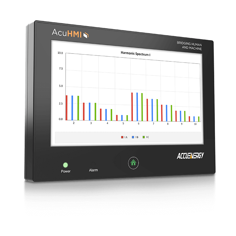 Right quarter front view of the AcuHMI HMI display and gateway