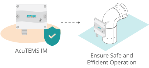 Illustration of the Industrial Process Control feature of the AcuTEMS IM Temperature Sensor.