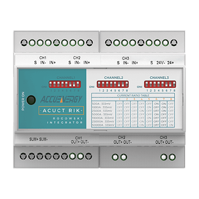 Rogowski coil integrator - RIK mV three phase