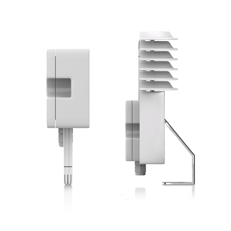 Right-side view of the AcuHUM OA/OAW outdoor air humidity and temperature sensor.
